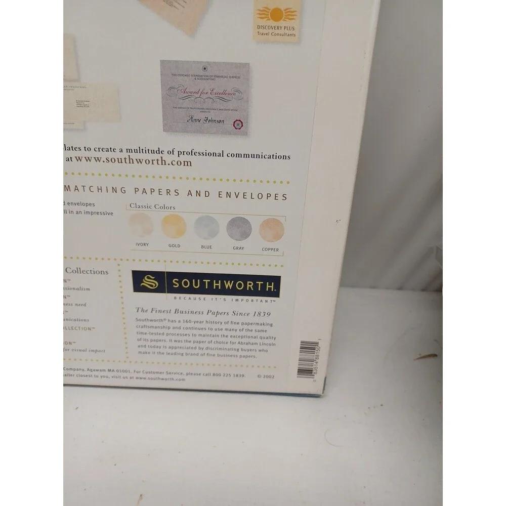 Southworh Fine Ivory Parchment Paper Award Certificate 69 Sheet 24 Lb 8.5x11